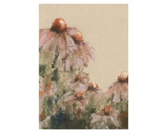 PRINT | Coneflower I - Floral Art, Fine Art Print, Unframed