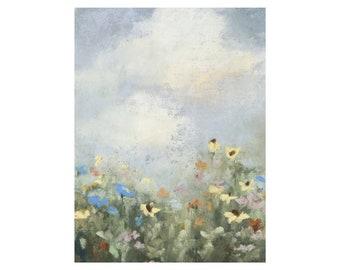 PRINT | Summer Parade II - Landscape Art, Floral Art, Floral Field  Fine Art Print, Unframed