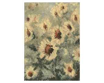 PRINT | To the Sun - Sunflowers, Sunflower Art, Floral Art, Fall Art, Autumn Art, Fine Art Print, Unframed