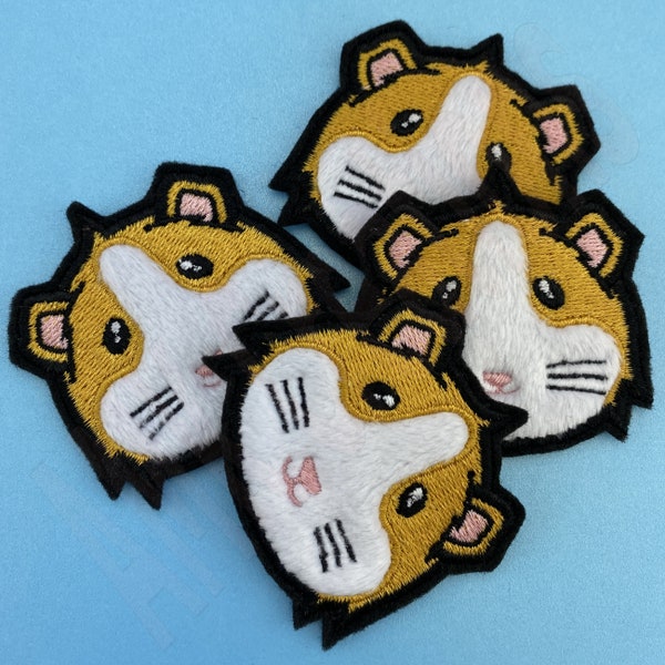 Furry Guinea Pig Embroidered Patch | Cute Guinea Pig Applique Patch | Cavy Embroidery Patch Iron on or Sew on | Animal Garment Patch