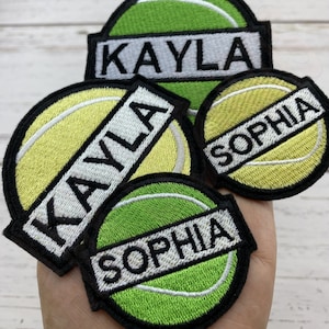 Custom Tennis Name Embroidered Patch | Personalized Name Tennis Patch | Sport Custom Patch | Custom Name Decor Patch Iron on or Sew on