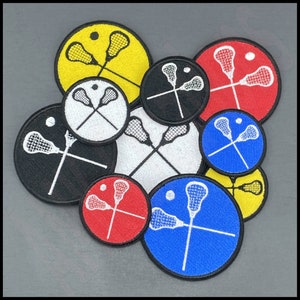Lacrosse Embroidery Patches - Personalized Team Designs | Sport Patches for Jackets, Bags, and Hats | Décor Patch Iron on or Sew on