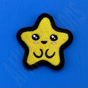 Cute Star Embroidered Patch | Twinkle Embroidered Patch Iron on or Sew on | Adorable Shiny Applique