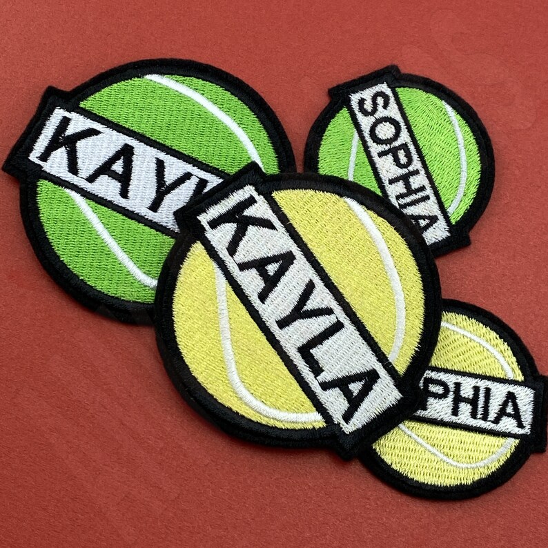 Custom Tennis Name Embroidered Patch Personalized Name Etsy