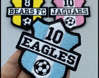 Custom Soccer Shield Embroidered Patch: Personalized Team Badge