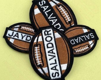 Parche bordado de fútbol personalizado: Insignia deportiva termoadhesiva personalizada
