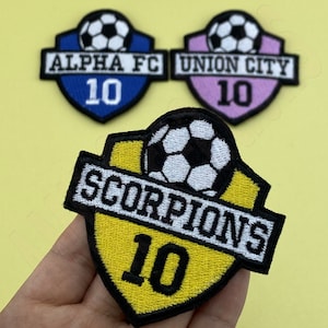 Custom Soccer Shield Embroidered Patch: Personalized Team Badge