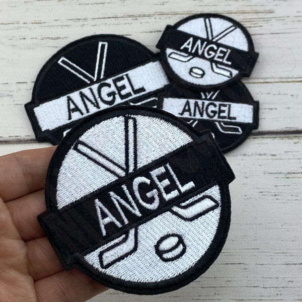 Custom Ice Hockey Name Embroidered Patch | Personalized Name Ice Hockey Patch | Custom Name Décor Patch Iron on or Sew on