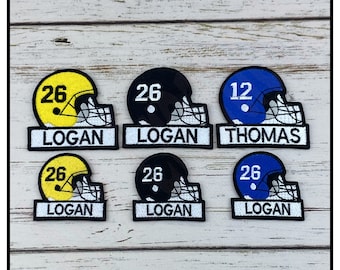 Custom Football Helmet Embroidery Patch | Personalized Football Helmet Patch | Custom Patch Decor Iron on or Sew on