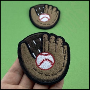 Baseball Glove Embroidered Patch | Baseball Glove Applique | Sport Custom Patch | Décor Patch Iron on or Sew on