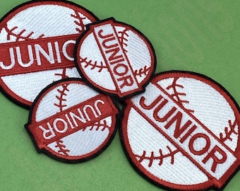Parche bordado con nombre de béisbol personalizado: termoadhesivo o cosido