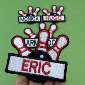 Custom Bowling Patch: Personalized Embroidered Iron-On Applique