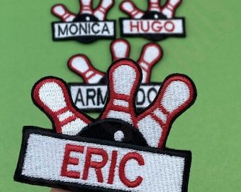 Customized Bowling Patch: Add a Touch of Personalized Flair to your Bowling Attire | Bowling Embroidery Patch | Iron on or Sew on