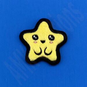 Furry Star Embroidered Patch: Iron On/Sew On Applique