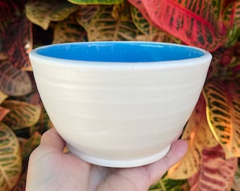 Coastal Serving Bowl, Handmade Cereal or Ice Cream Bowl, Ceramic Prep Bowl, Beach House Dinnerware