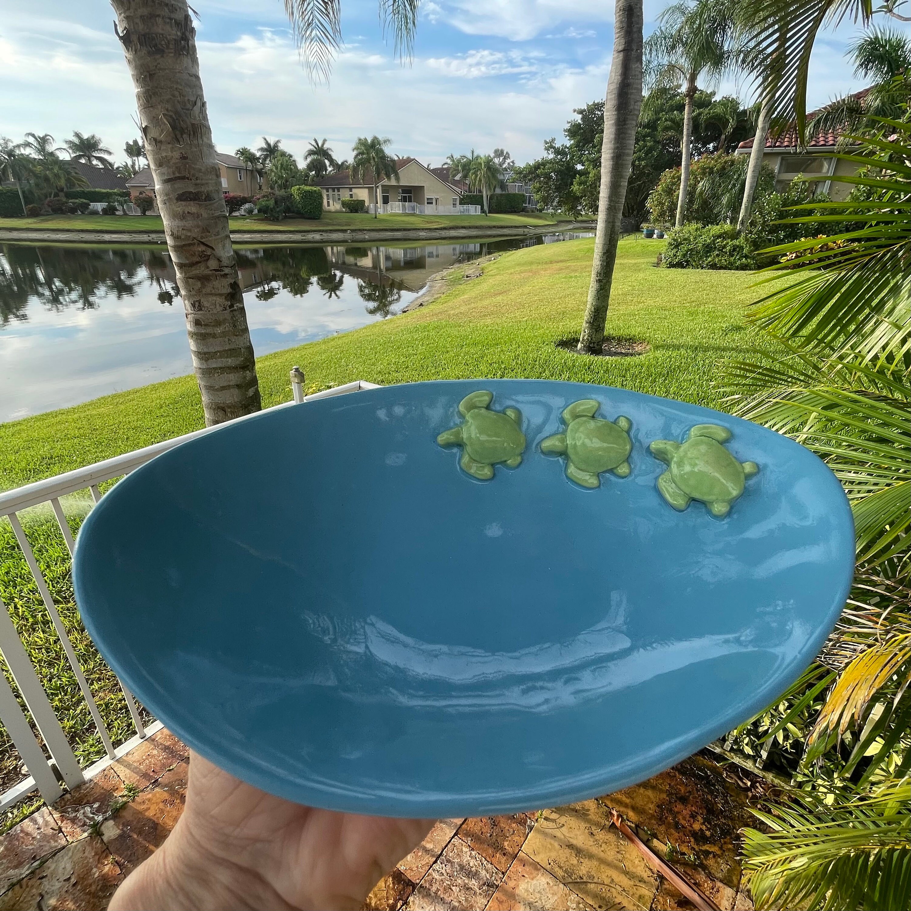 Small Turtle Serving Platter Oval Appetizer Dish Ceramic Etsy