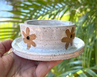 Reserved for Cathy: Wildflower Ceramic Sponge Holder, Modern Farmhouse Kitchen Decor