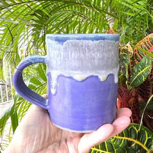 Purple Coffee Mug, Stoneware Pottery Mug, Tea or Coffee Lover Gift