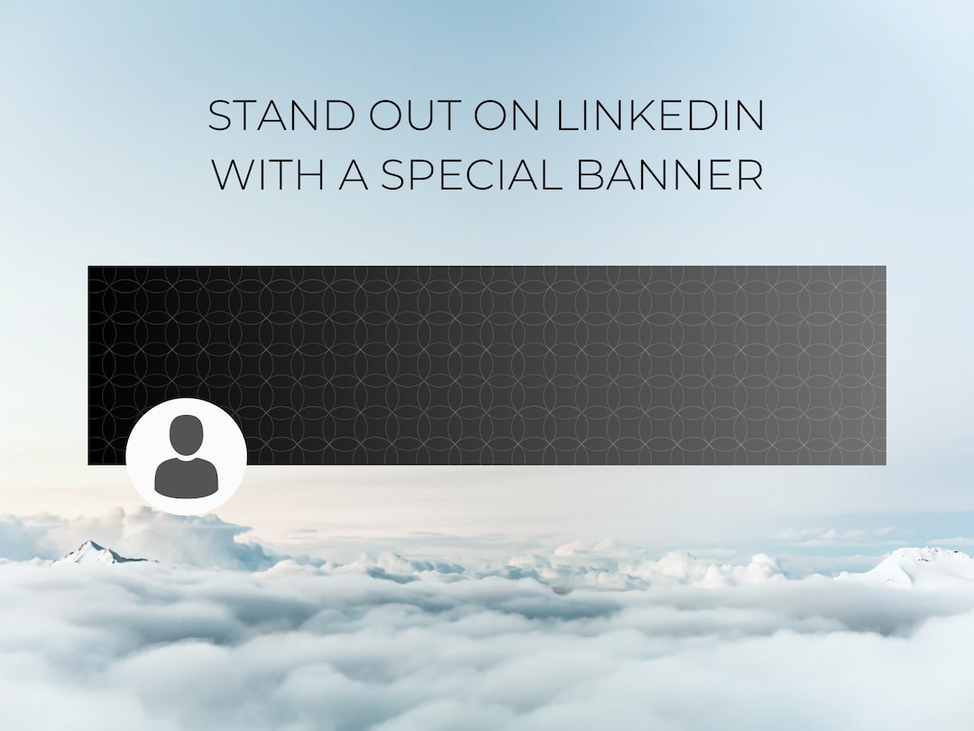 Black Geometric Linkedin Banner Instant Download for - Etsy