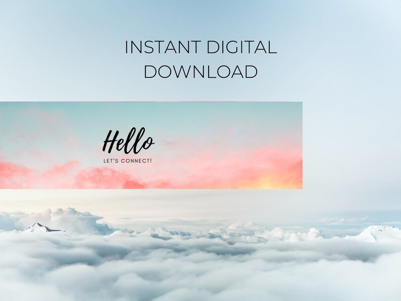 Pink Sky Linkedin Banner | Instant Download for Linkedin Background ...