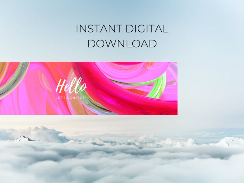 Pink Abstract Linkedin Banner | Instant Download for Linkedin ...
