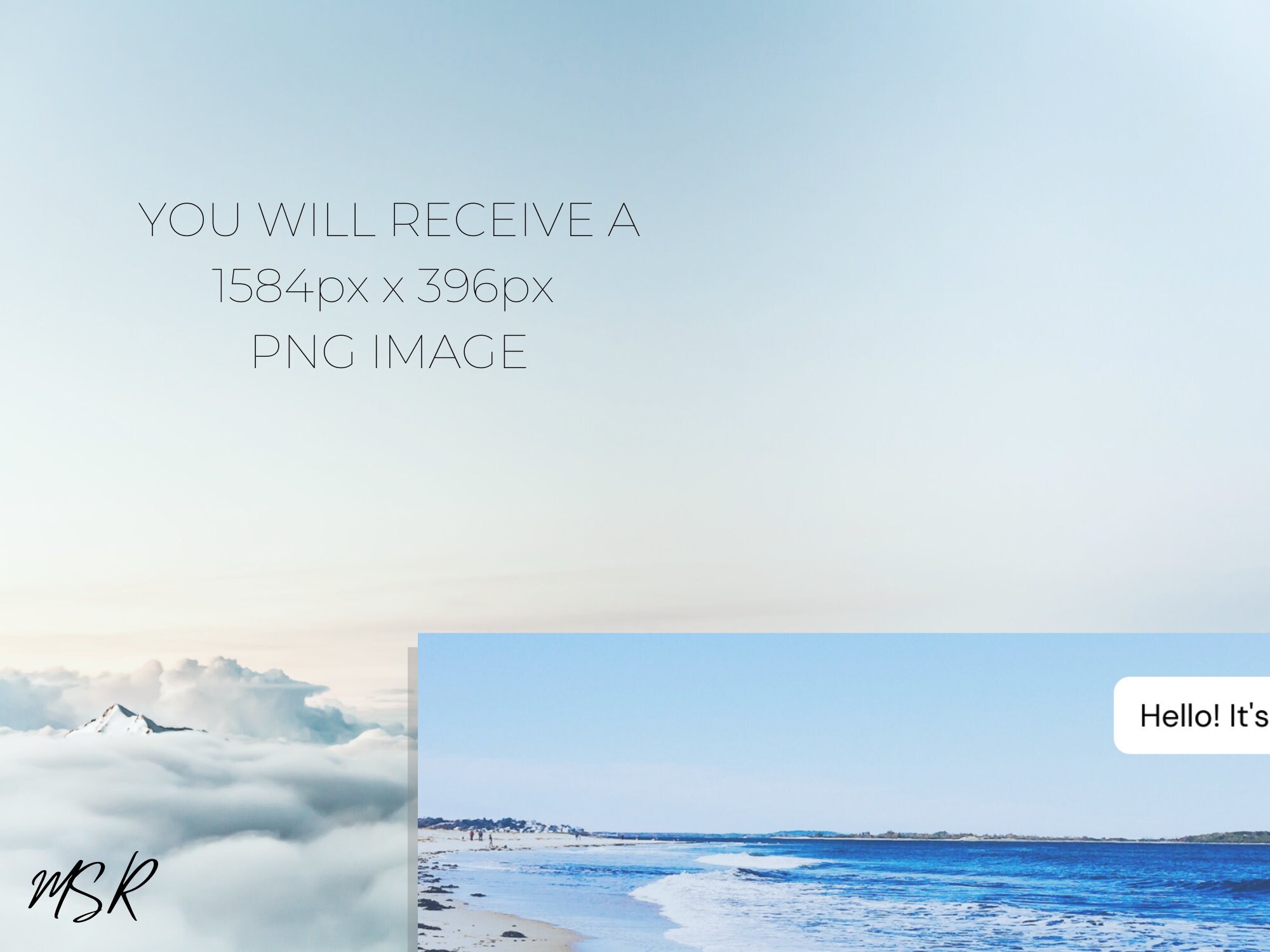 Ocean Linkedin Banner Instant Download for Linkedin Background Photo