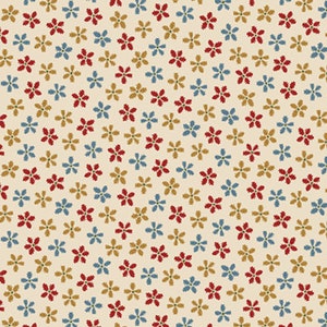 Marcus Fabrics 100% Cotton Half Metre - Thread the Needle - Flowers - sold by Vellana Blue Fabrics UK
