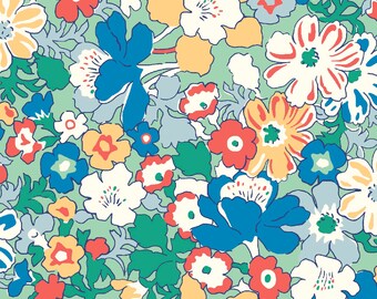 Liberty of London Carnaby Collection - Bonus - Westbourne Posy in brights - 100% Cotton Half Metre - sold by Vellana Fabric UK