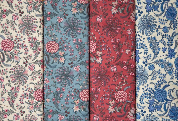 Dutch Heritage 2034 Coral - 100% Cotton Half Metre Chintz