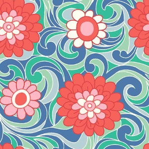 Liberty of London Carnaby Collection - Bohemian Brights Carnation Carnival - 100% Cotton Half Metre - sold by Vellana Fabric UK