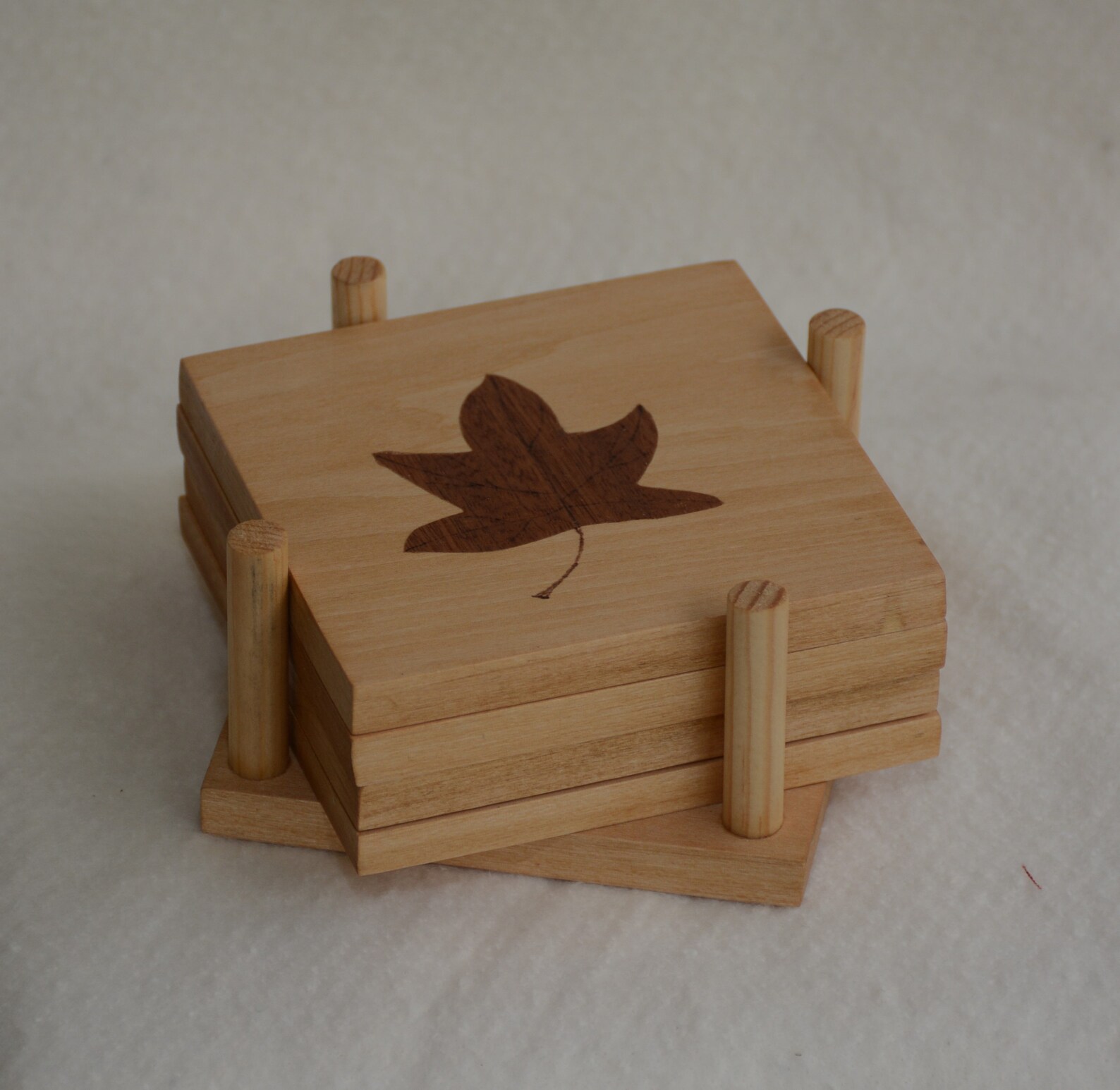 Wood Inlay Coaster Set, Wood Inlay, Coasters - Etsy