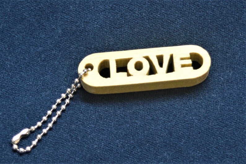 Keepsake Fashion Accessory Love Keychain Wood Keychain Inspirational Zipper Pull Word Keychain Wood Word Keychain