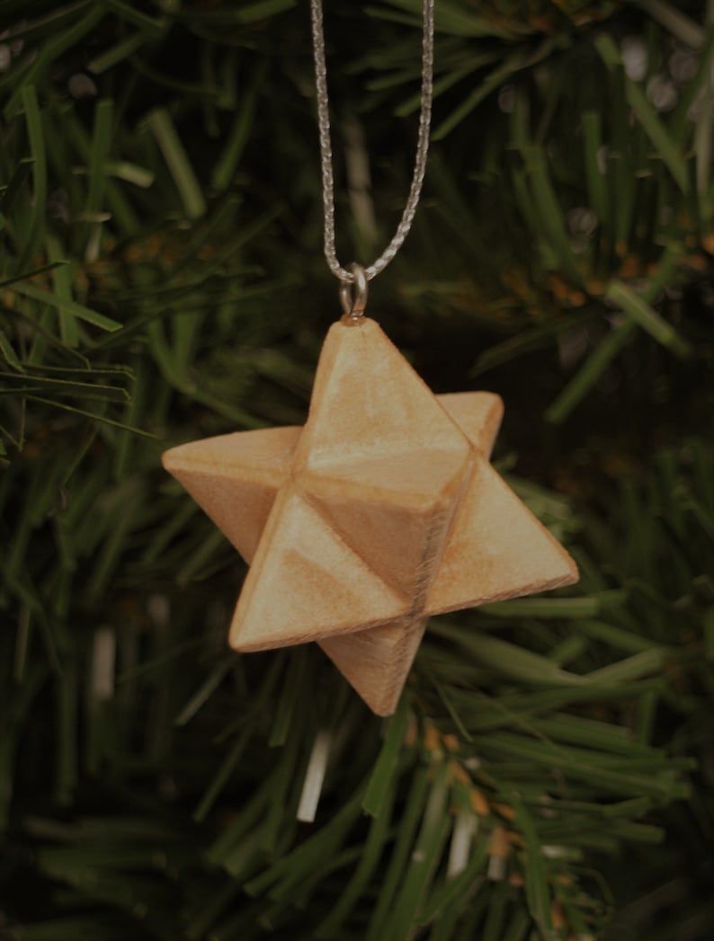 Moravian Star Christmas Tree Ornament 8 Point Hand Carved Etsy