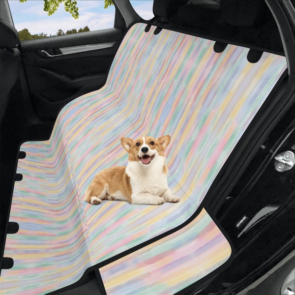 Boho Retro Pet Seat Cover, Boho  Retro Colorful Back Seat Cover for Car, Bench Seat Cover, Dog Hammock, Aesthetic Car Interior Decor Gift