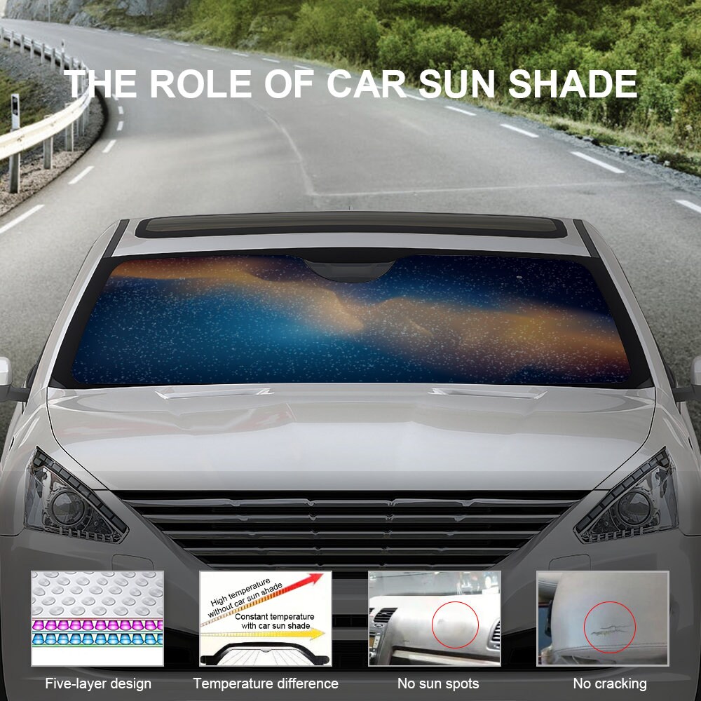 Dark Deep Space Car Auto Sun Shade, car accessories decor
