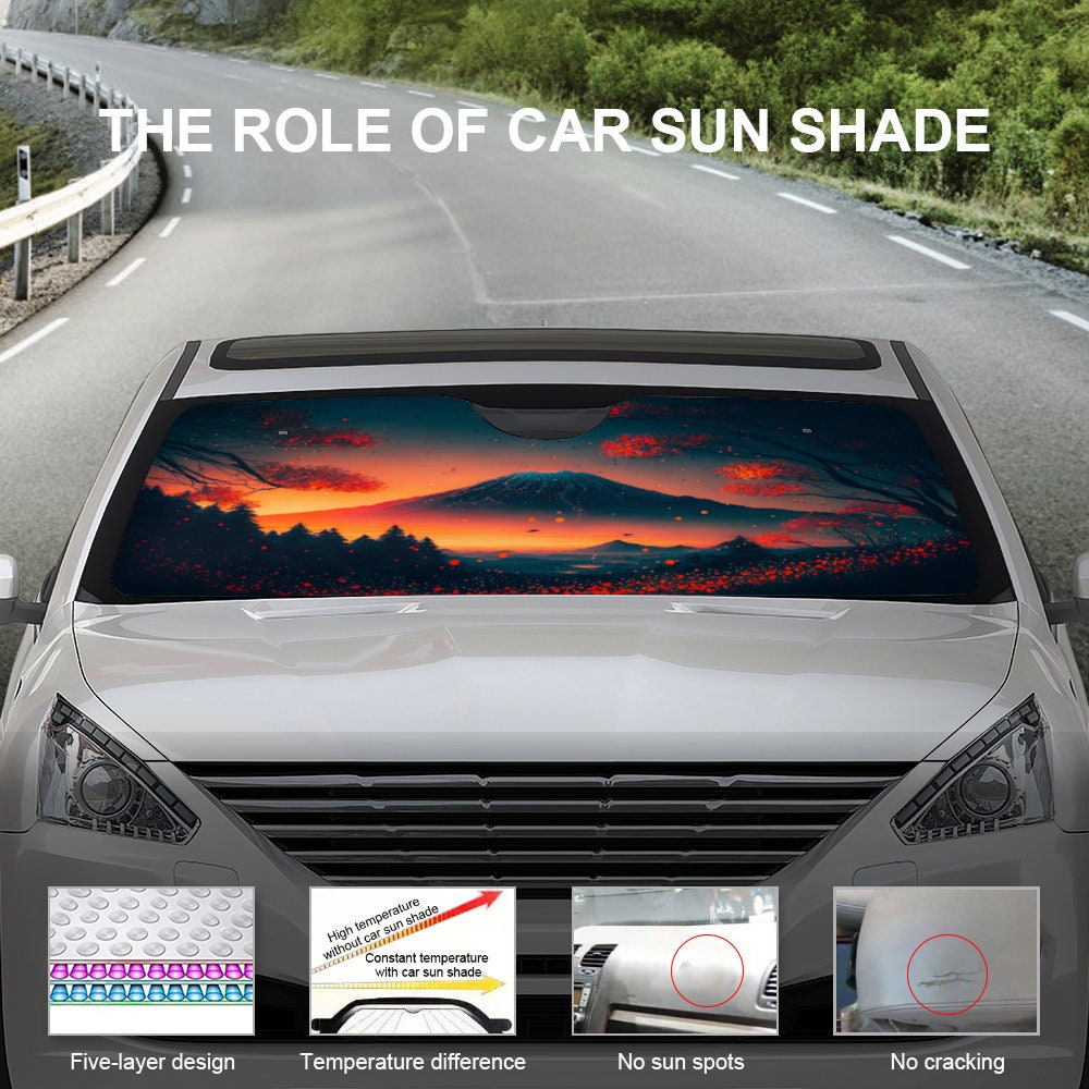 Mountain View Car Auto Sun Shade, trendy car accessories decor