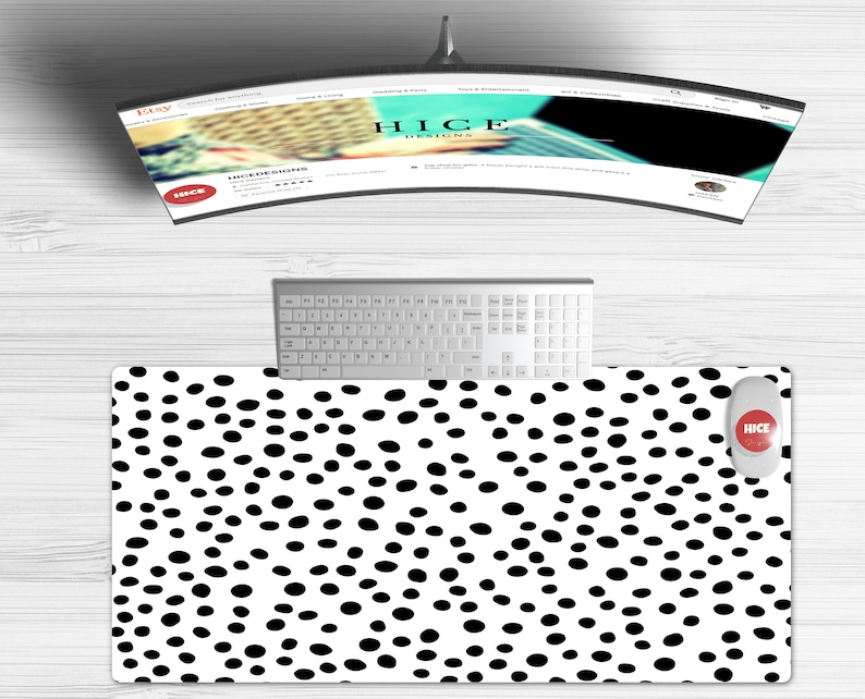 Desk Mat Extra Large XXL Desk Pad Desk Mat Cute Cute Workspace Large Mouse Pad Extended Mouse Pad Dalmatian Print Desk Mat Cute