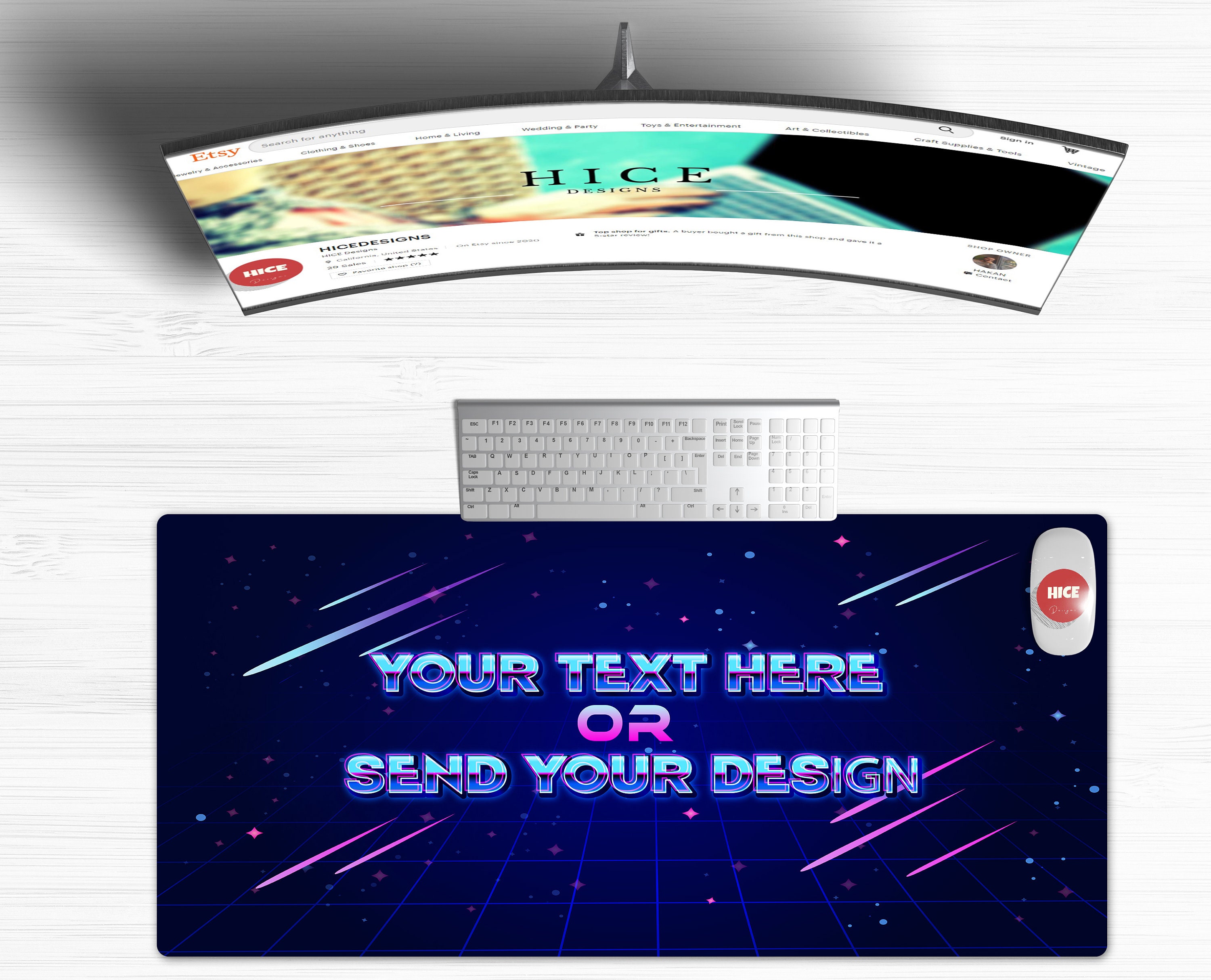 Extended Personalized Large Gaming Mouse Pad, Desk Pad for Gaming, Cu…