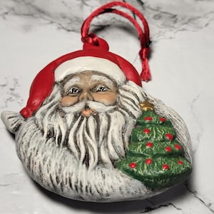 Vintage Santa Face Christmas Ornament