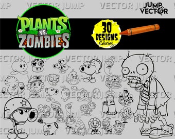 Download Plants Zombies Svg Etsy