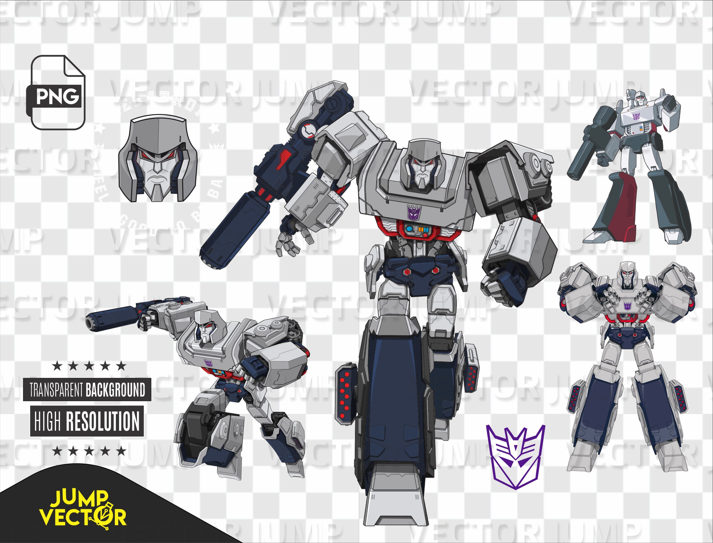 MEGATRON PNG instant download clip art file art High | Etsy