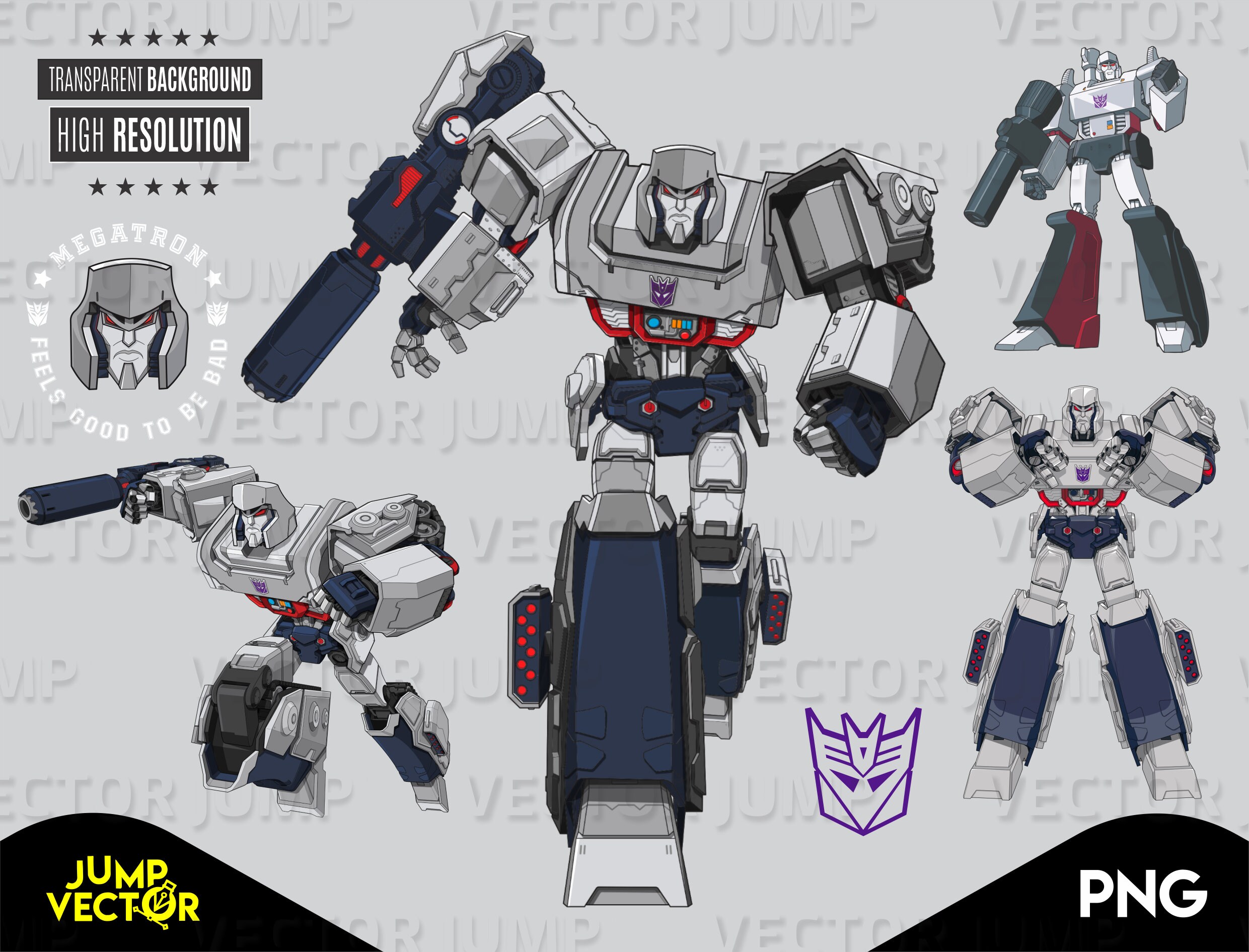 MEGATRON PNG instant download clip art file art High | Etsy
