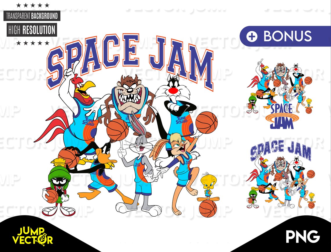 SPACE JAM 2 High Resolution PNG clip art sublimation | Etsy