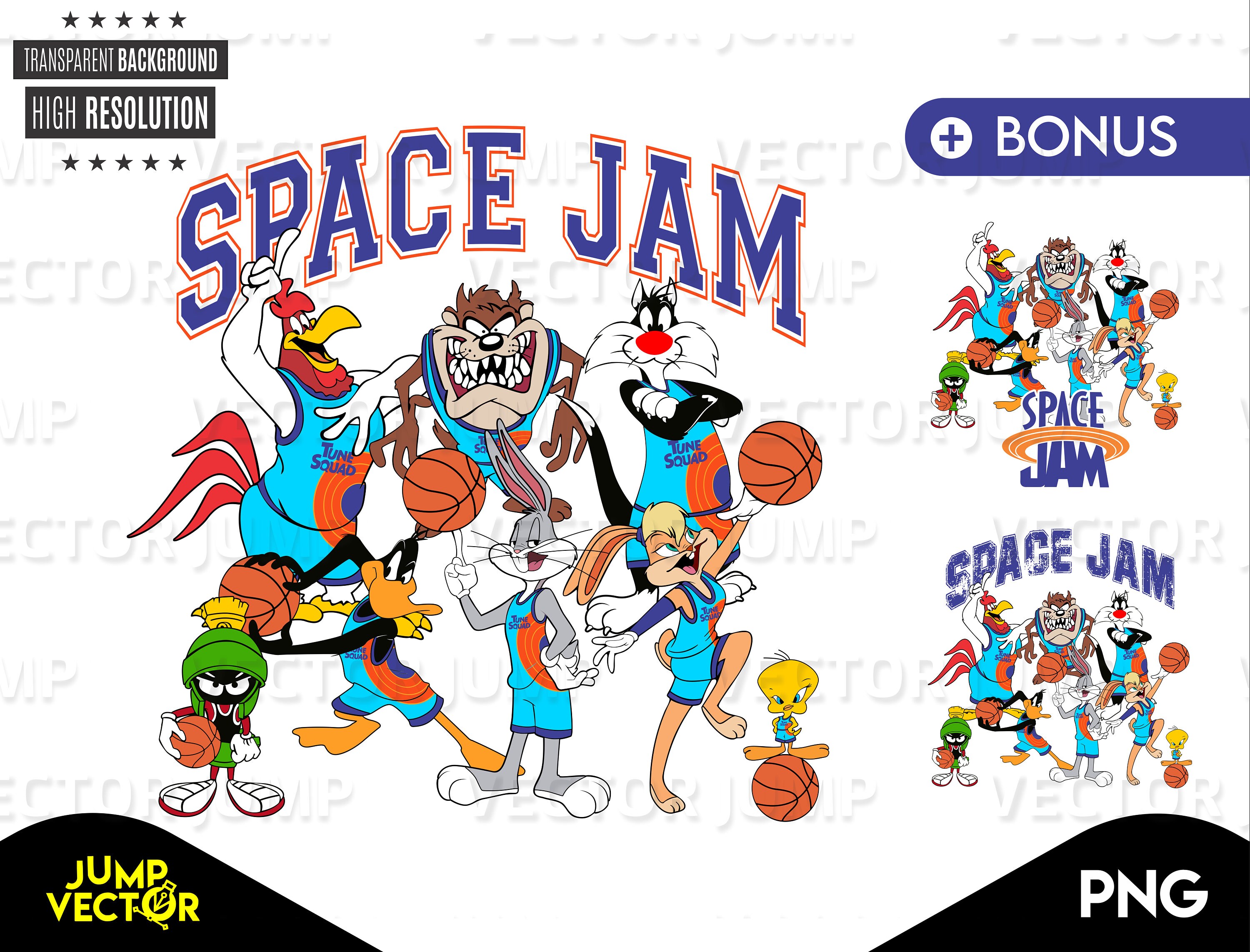 SPACE JAM 2 High Resolution PNG clip art sublimation Etsy