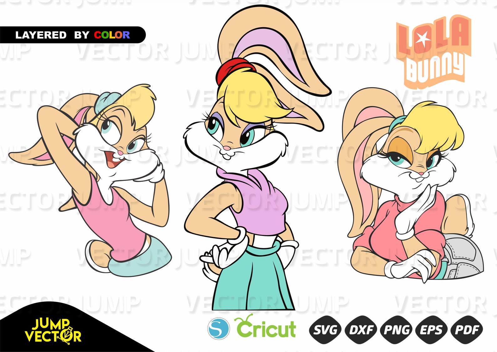 LOLA bunny dxf eps svg pdf png cricut silhouette | Etsy