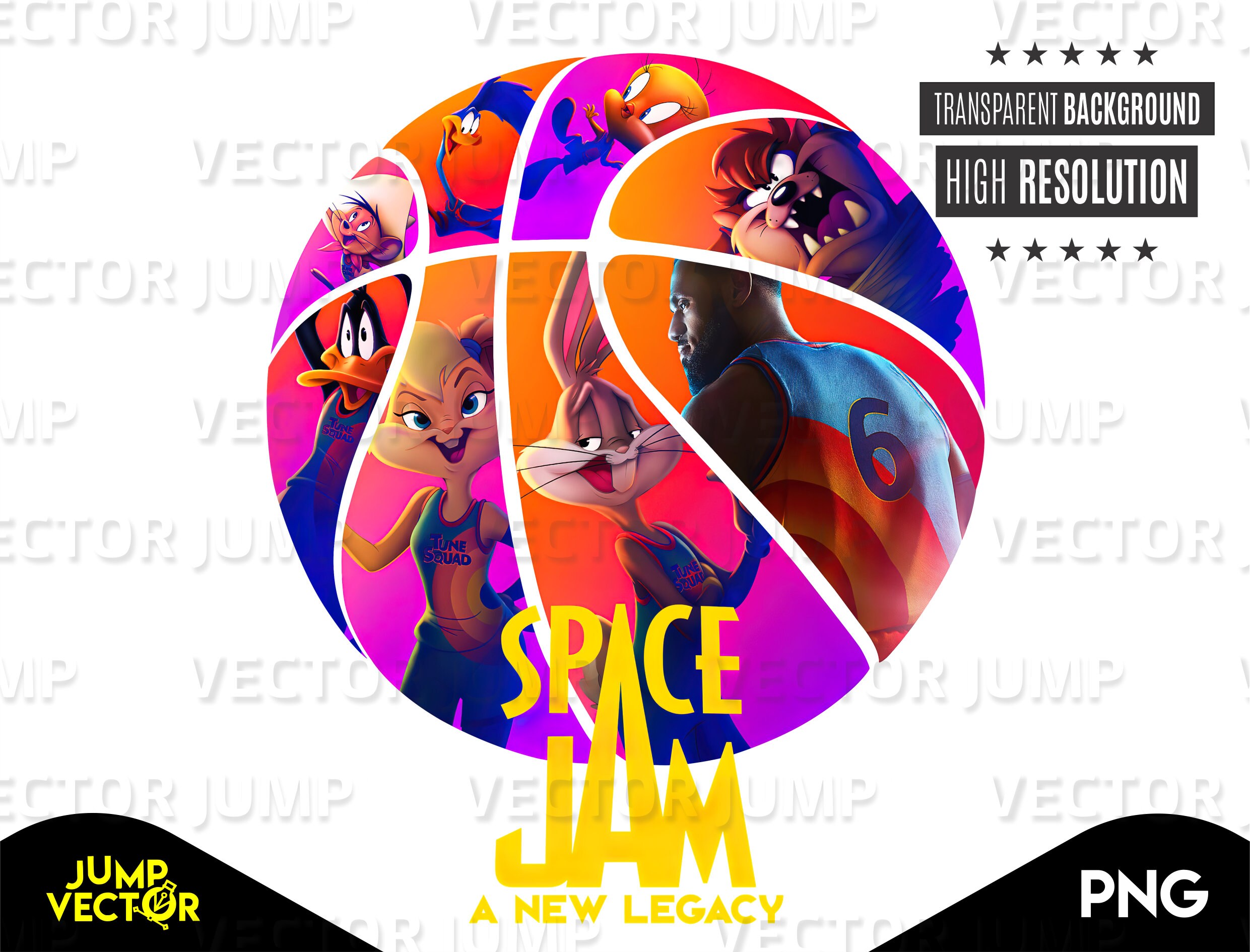 SPACE JAM 2 High Resolution PNG clip art sublimation Etsy