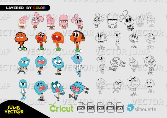 GUMBALL bundle dxf eps svg pdf png cricut silhouette | Etsy