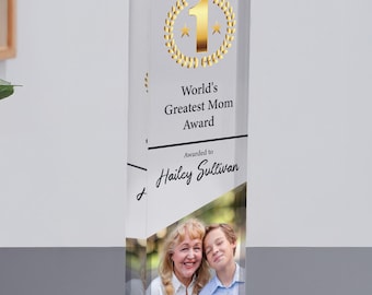 Personalized Mom Award – Gift for Mother’s Day, Engraved Keepsake for Mom