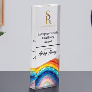 Crystal Clear Custom Award Plaque | Trophy Award | Corporate Trophy Award | Custom Award | Personalized Award