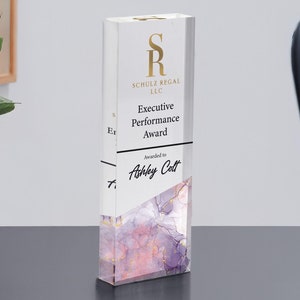 Gepersonaliseerde doorzichtige onderscheidingsteken | Trofeeprijs | Corporate Trophy Award | Custom Award |